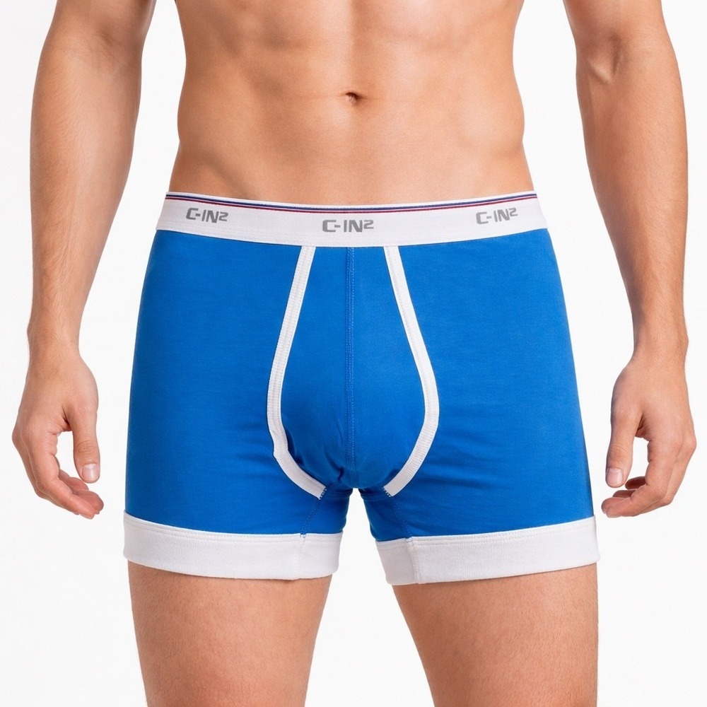 C-IN2 Throwback Boxer Briefs Blue White Mens Size Small (28-30) Contour Pouch